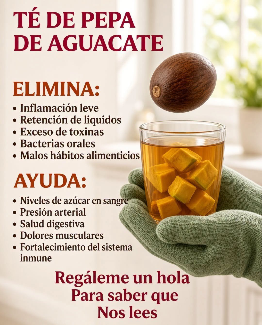 Té de semilla de aguacate