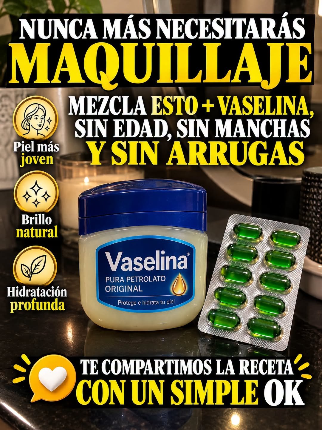 Vaselina y vitamina E para la piel