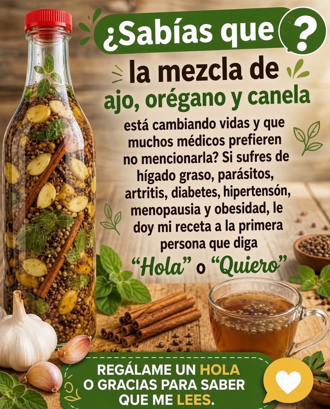 Ajo, Orégano y Canela