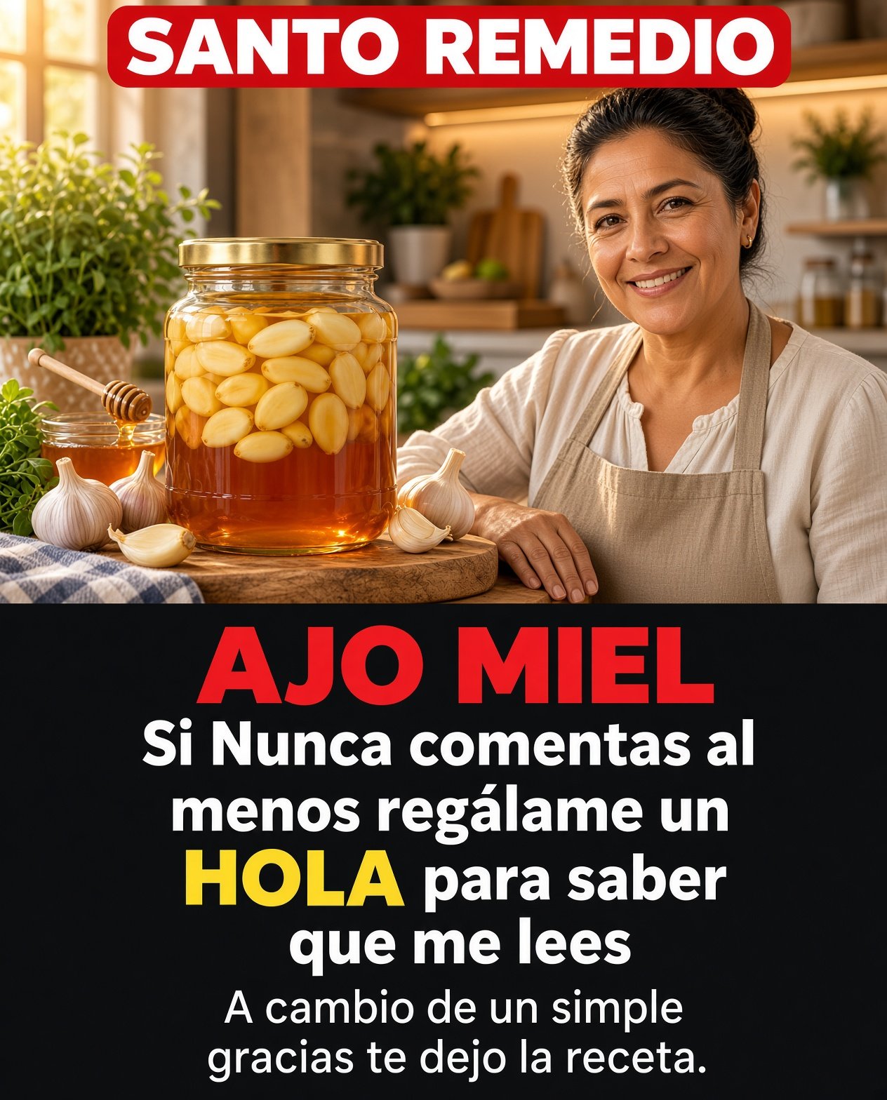 Ajo y miel combinación natural