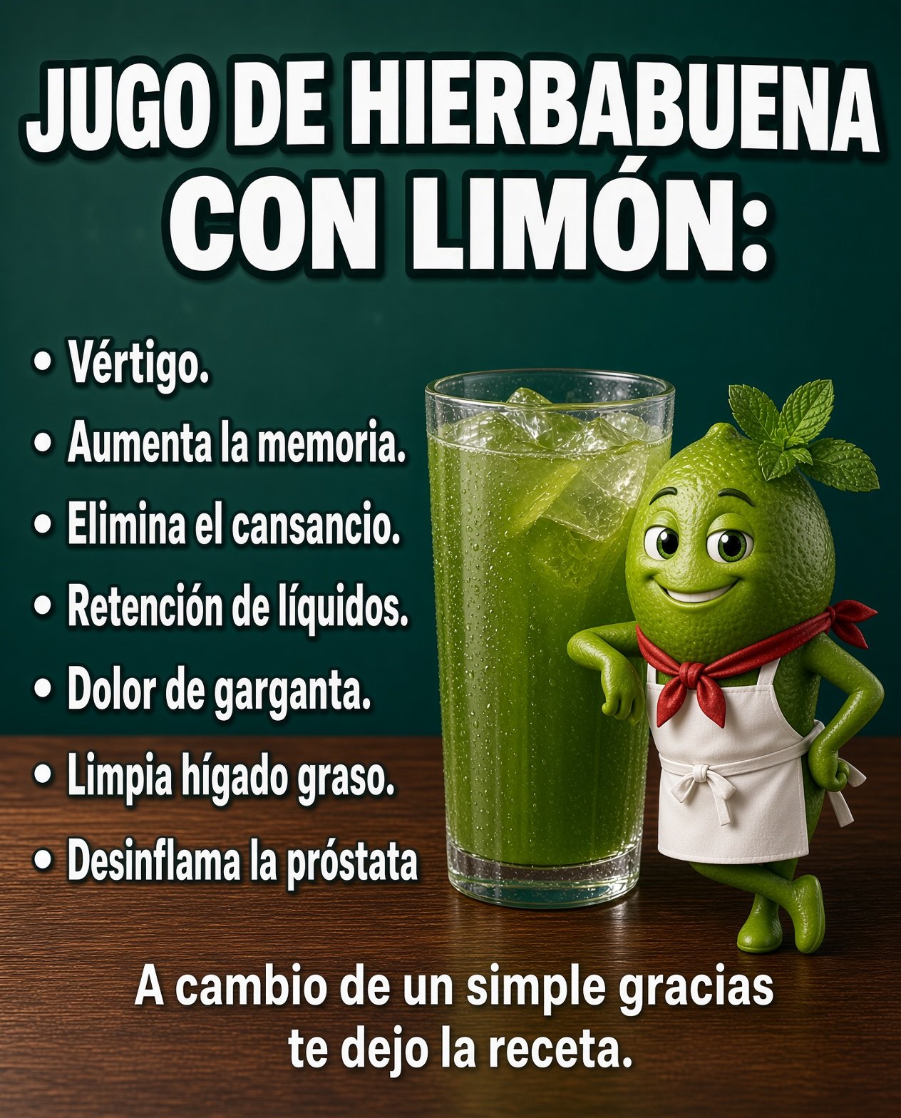 Jugo de Hierbabuena con Limón