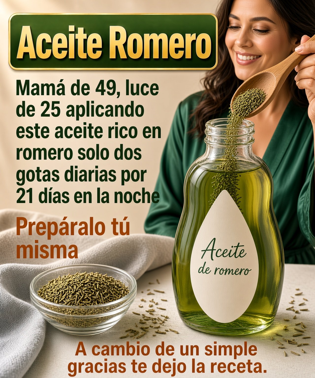 Aceite de romero casero para el cuidado de la piel