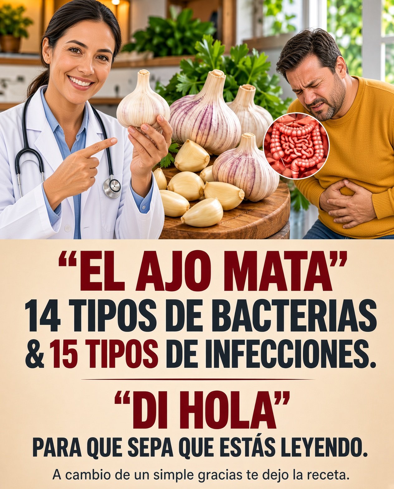 Preparación de infusión de ajo