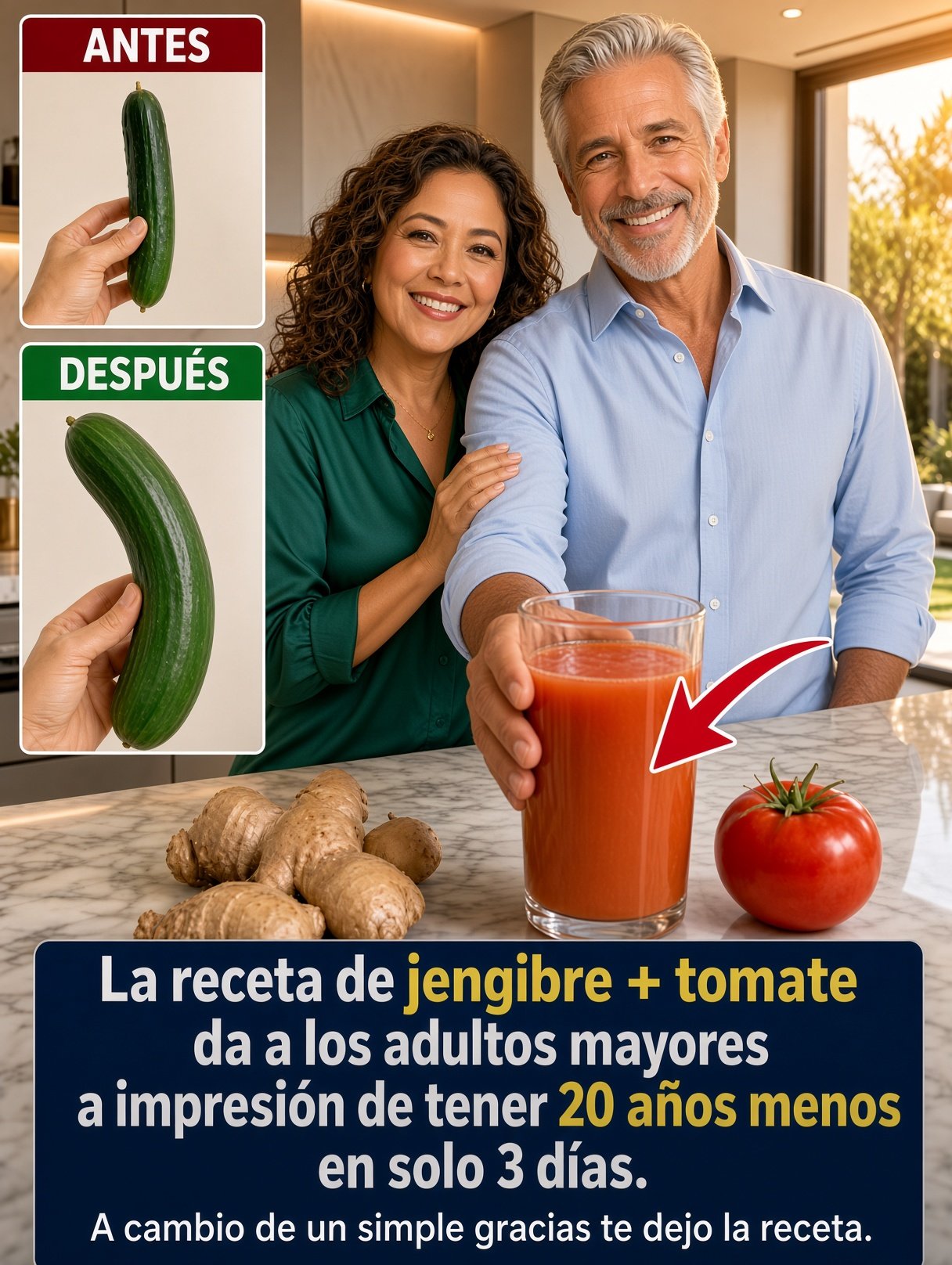 Bebida de Jengibre y Tomate