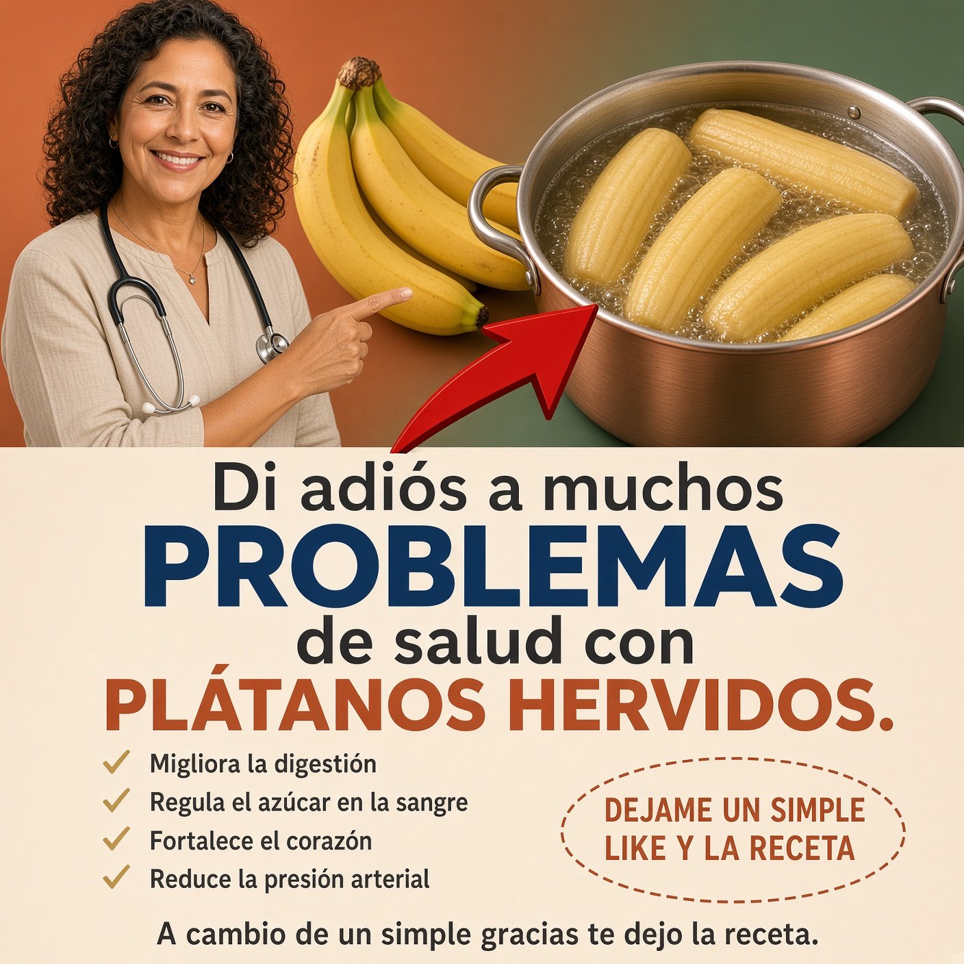 Plátano hervido