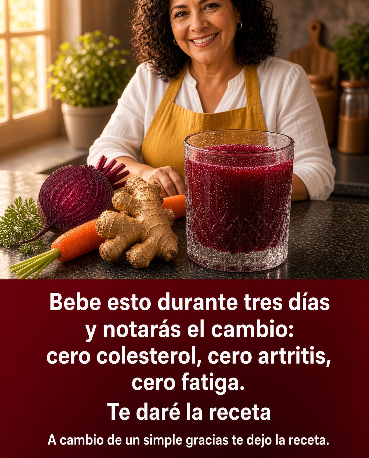Bebida natural de remolacha jengibre y limón
