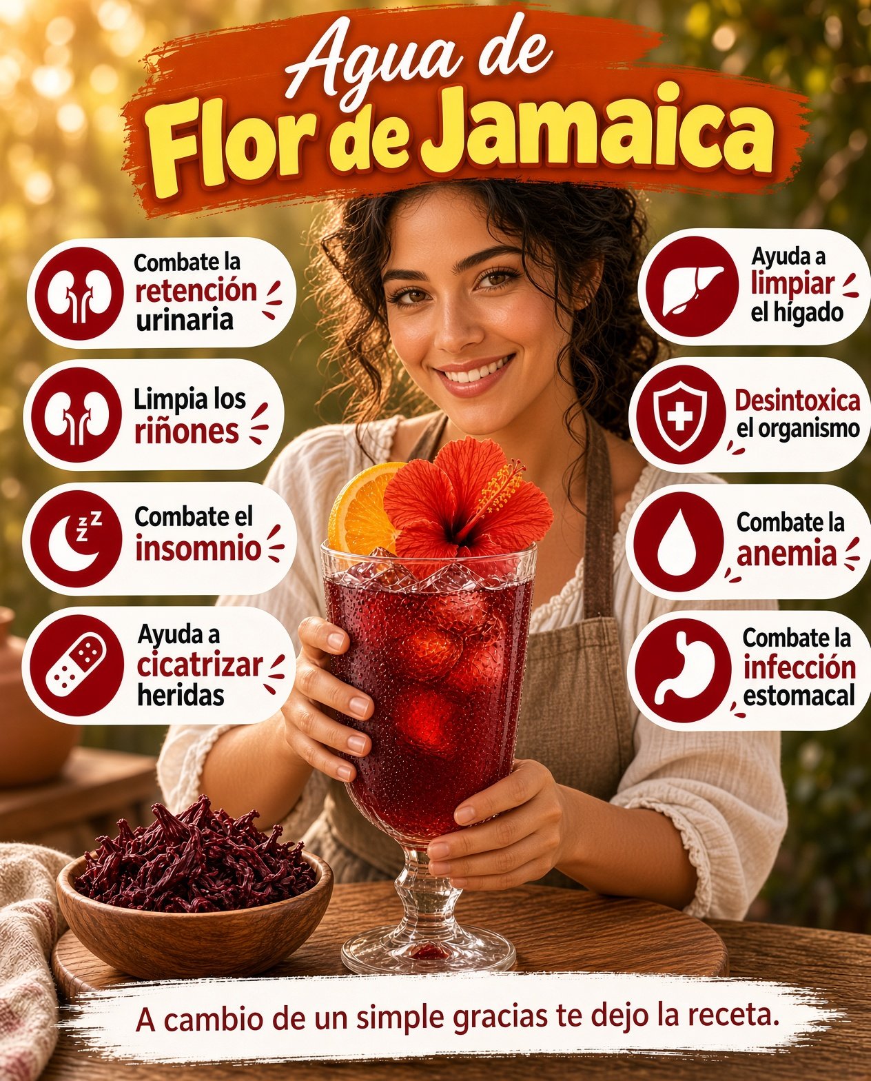 Agua de Flor de Jamaica