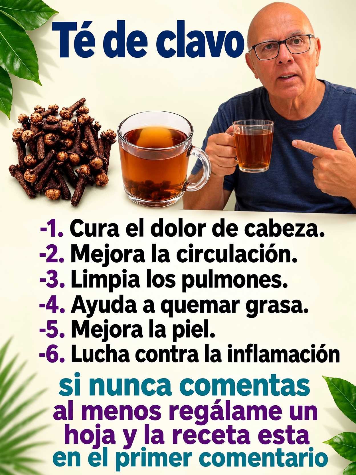 Té de clavos de olor e ingredientes